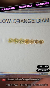 Natural Fancy Yellow - Orange Diamond Deal (0.63 Cts)